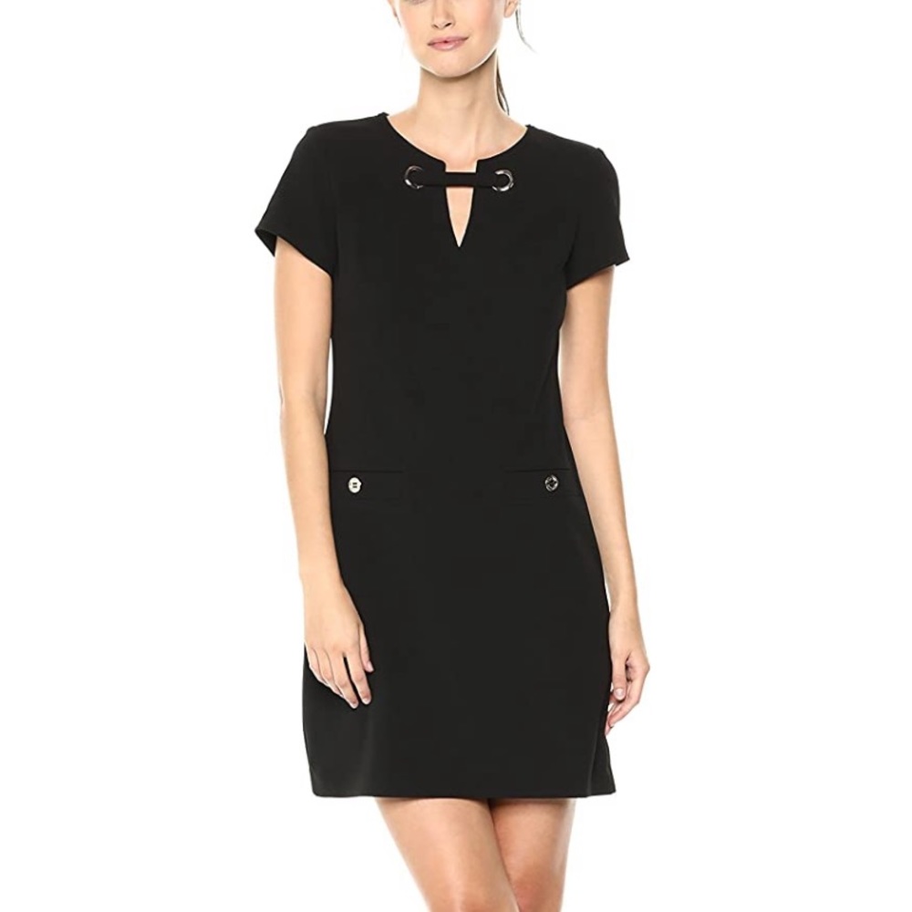 NWT Tommy Hilfiger Crepe Two Pocket Shift Dress